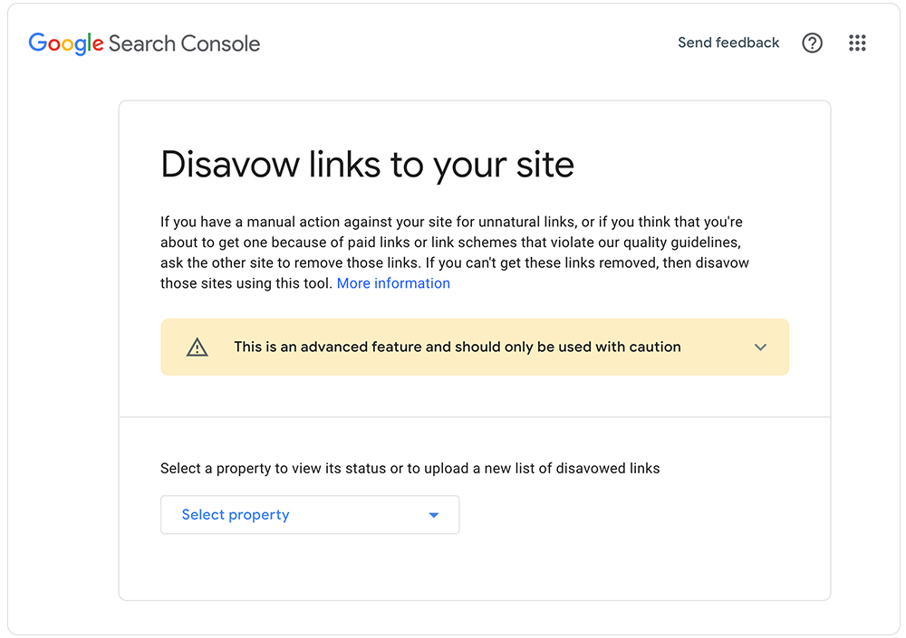 Screenshot illustrating the steps involved in identifying and disavowing harmful backlinks using a spreadsheet with labeled statuses